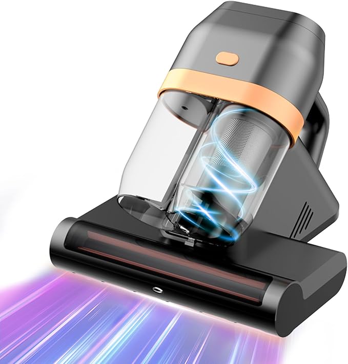 HYNSEN Mattress Vacuum Cleaner, Bed Vacuum Cleaner with UV & Ultrasonic, 16Kpa Suction Handheld Bed Vacuums with High Heating Tech, Effectively Clean Up Bed, Pillows, Sofas, Carpets, 550W