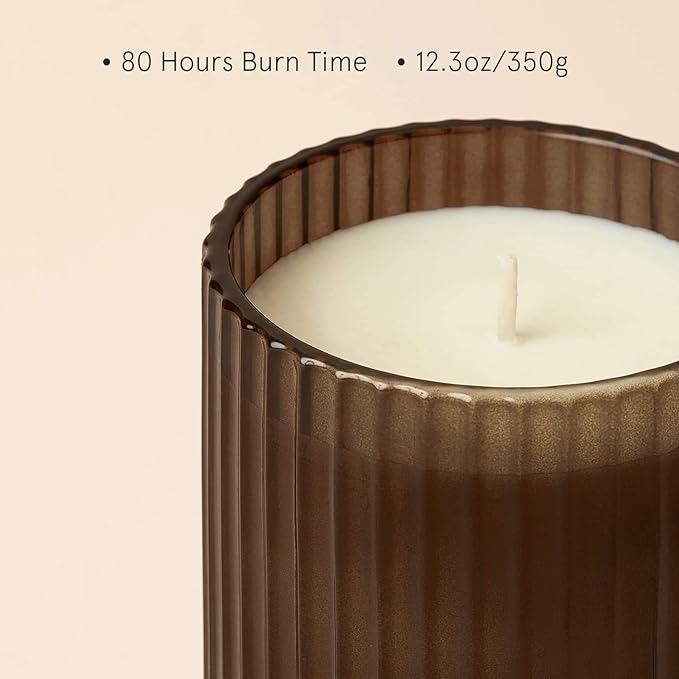 LA JOLIE MUSE Santal Himalayen Candle, Amber Scented Candles Gifts for Women, Natural Soy Candle, Candles for Home Scented, Luxury Glass Jar Candles for Home Decor, 60 Hours Long Burning, 11 Oz