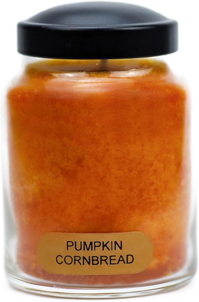A Cheerful Giver - Pumpkin Cornbread - 6oz Baby Scented Candle Jar with Lid - Keepers of The Light - 30 Hours of Burn Time, Gift for Women, Orange
