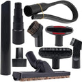 9 Pcs Universal Vacuum Attachments for Shop Vac Accessories with 2 1/2" to 1 1/4" & 1 7/8" to 1" Adapter for Shop Vac, 1 1/4" Brush Attachment Flexible Crevice Tool for Home and Car Interiors Cleaning