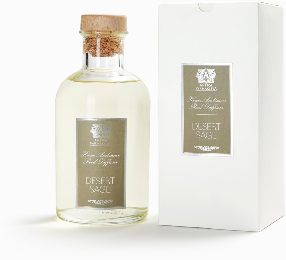 Antica Farmacista Home Ambiance Diffuser - Long-Lasting Reed Scent Diffuser - Luxury Room Freshener Gift - Desert Sage, 16.9 fl oz