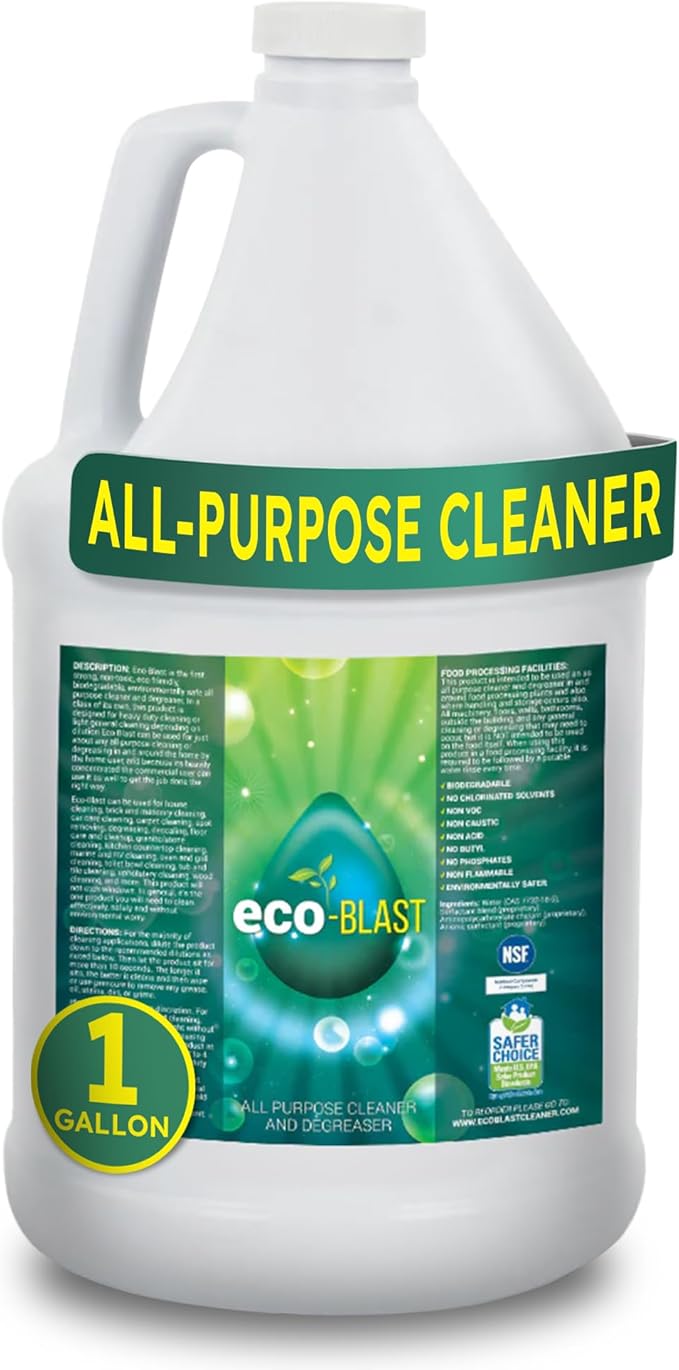 ECO-BLAST All-Purpose Cleaner & Degreaser – Heavy-Duty Grease & Stain Remover for Home, Kitchen, Garage & Industrial Use, Surface-Friendly Cuts Through Tough Dirt – 1 Gallon