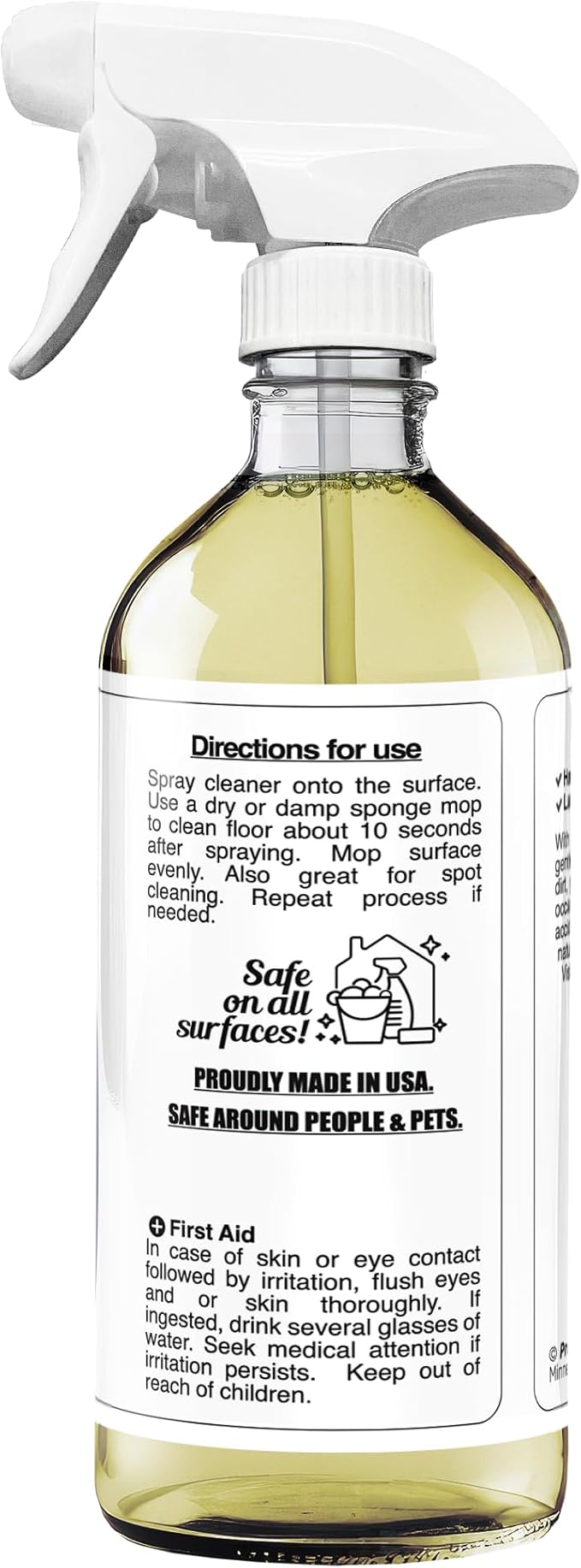 PROSOL WORKS Wood Floor Cleaner 16 oz - Floor Cleaning Spray Great for Various Floor Types Like Tile, Linoleum, Vinyl, Laminate Flooring & Hardwood - Surface Cleaner for Floors, Stain, Dirt & Grime