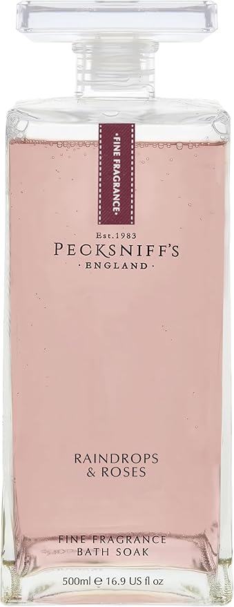 Pecksniffs Prestige 500ml Bath Soak Decanter Raindrops & Roses