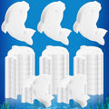 Patelai 40 Pcs Hot Tub Sponge Spa Cleaning Sponges for Hot Tub Oil Absorbing Cleaning Scum for Spa, Bathtub and Swimming Pool to Soak up Oils Bathtub Accessories(White Dolphin)
