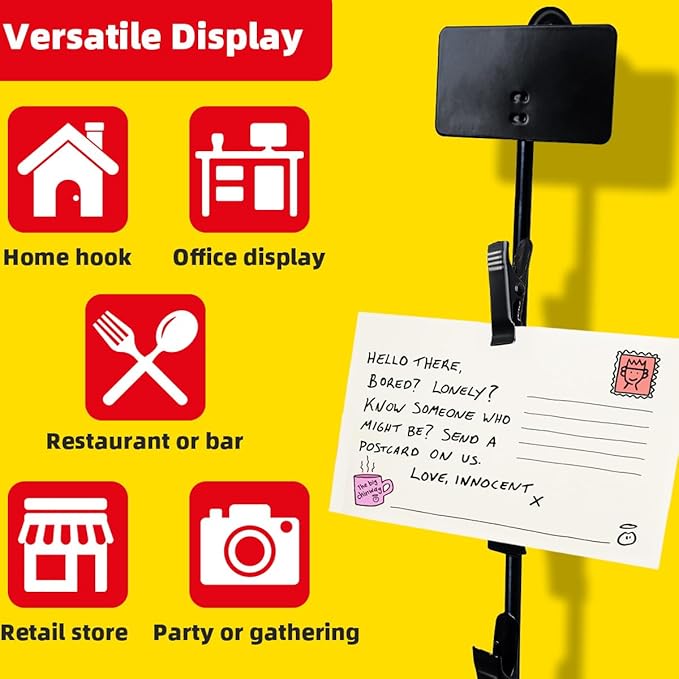 Hanging Merchandise Strips with Hooks Chip Display Rack Stands Potato Bag Holder for Retail Displaying Label Headers Greeting Card Party Vendors Snack Candy Portable Organizer Storage (6 Chip 4 Pack)