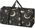 Extra Large Storage Bag with Zipper 54 Gallon Moving Bags Heavy Duty Christmas Tree Storage Bag Packing Bags for Moving, Storage Totes Duffle Bag Waterproof Containers for Organizing (Moon & Stars)