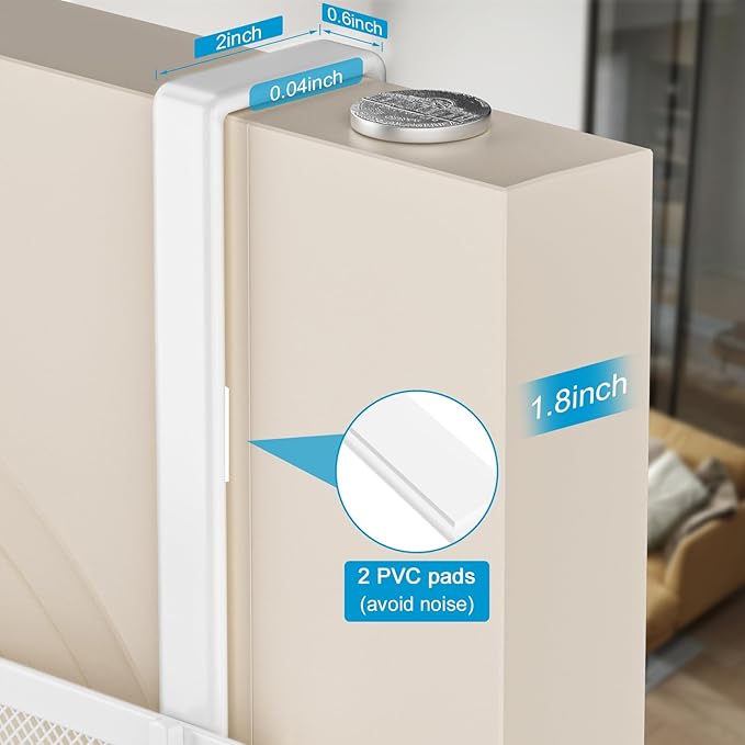 Aimeaihe Over The Door Hooks Organizer, Door Hanger Towel Rack with 2 Baskets, Adjustable Over The Door Coat Rack, Back of Door Storage for Bedroom, Kitchen, Bathroom (White)