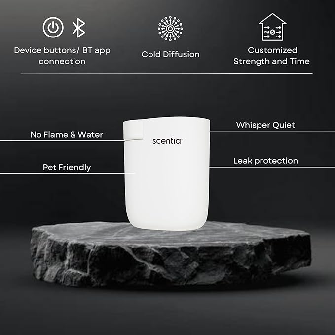 Home Scent Diffuser Starter Kit |Plug in Waterless Aroma Diffuser for Essential Oils for Home, Office, Spa | Covers up to 500 Sq. Ft. | White | 20 ml Oil Included - Christmas