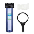 Geekpure 20 Inch Clear Whole House Water Filter Housing - 1" NPT Plastic Port-Fit 4.5 x 20 Inch Filters