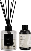 VINEVIDA Scent NO. 74 Reed Diffuser - 120mL (4oz) - Signature Scent: Mystic Oud, Reed Diffusers for Home, Office, Bathroom, Made in USA Scent Diffuser Sticks, Room Fragrance Diffuser