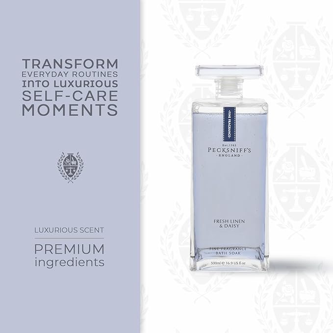 Pecksniff's Prestige 500ml Bath Soak Fresh Linen & Daisy