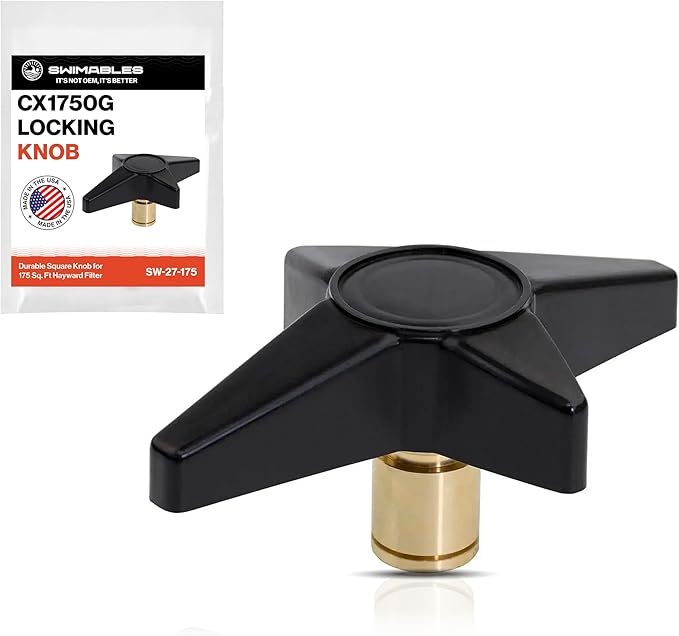 Swimabels Replacement for Hayward CX1750G Locking Knob – Fits C1750 Star Clear Plus Cartridge Pool Filter – Durable Square Knob for 175 Sq. Ft Hayward Filter – Easy Installation, Wear-Resistant Design