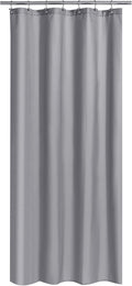 N&Y HOME Fabric Shower Stall Curtain or Liner 36 x 72 Inches - Hotel Quality, Machine Washable, Water Repellent - Gray, 36x72