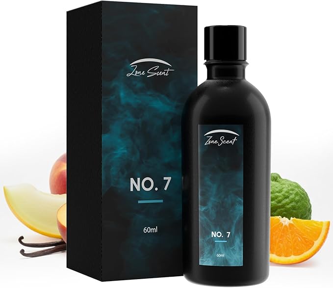 No.7 Luxury Essential Oil for Diffusers - Fruity & Sweet Aromatherapy with Orange, Peach & Vanilla - Uplifting Scent for a Bright & Welcoming Home