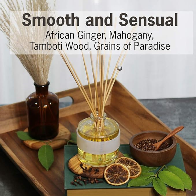 APOTHIA - Soul Mini Aromatic Diffuser | Mahogany & African Ginger | Premium Essential Oils | Up to 6 Months | 2 oz | 55 ml | Small Batches for Luxury Quality in Elegant Glass Bottle