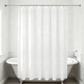 Waterproof Fabric Shower Curtain Liner - TPU Waterproof Lamination with 3 Magnets, Machine Washable Liner, 71x84 Inch Soft Cloth Shower Curtain, Moisture-Resistant Shower Liner for Bathroom (White)