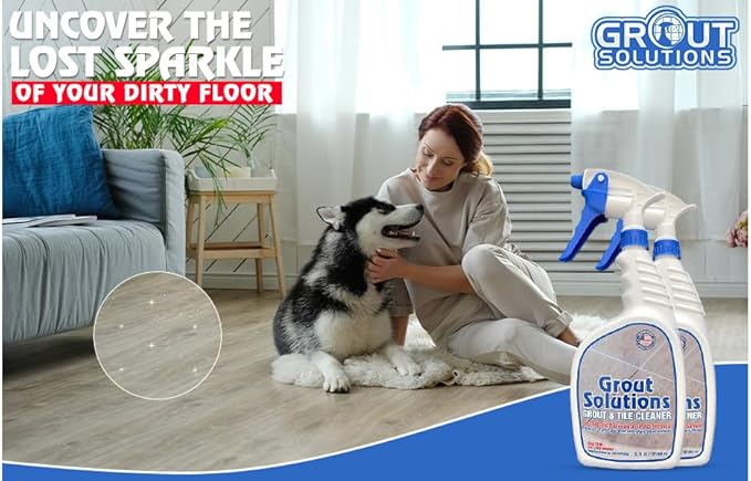 Grout Solutions Professional-Grade Grout Cleaner for Tile, Ceramic, Porcelain & Marble – Acid-Free Formula for Safe, Deep Cleaning and Stain Removal