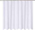 N&Y HOME Extra Wide Shower Curtain Liner Fabric 108 x 72 inches, Hotel Quality, Machine Washable, Water Repellent, White Spa Bathroom Curtains with Grommets, 108x72