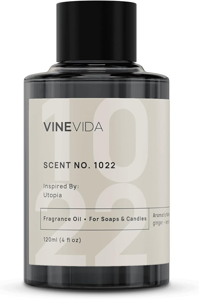 VINEVIDA Scent NO. 1022 Fragrance Oil - 120mL (4oz) - Inspired by: Utopia Fragrance Oil for Candle Making - Made in USA Candle Scents Scents for Soap Making