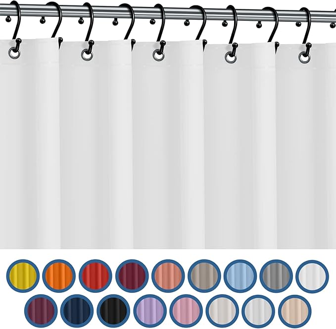 Premium Shower Curtain Liner, 72"W X 72"H - PVC-Free, 6G PEVA Shower Curtain with 12 Rust Proof Grommets And Magnet-weighted Bottom Hem - Moisture Stain Proof Shower Curtain Liner - Clear