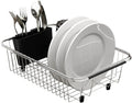 TESOT Adjustable Over Sink Dish Rack Stainless Steel Dish Drying Rack On Counter or in Sink, Rustproof