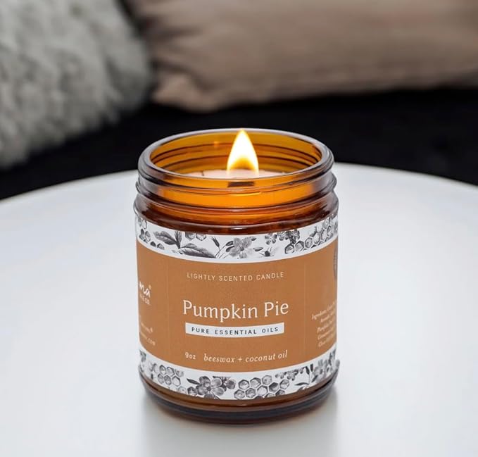 Fontana Candle Co Wood Wick Beeswax Jar Candles - 3-Jar Warm & Cozy Bundle- Made with Coconut Oil & Pure Essential Oils – Clean Burn, Long Lasting and Non-Toxic Candles for Home & Room Decor