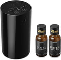 Airversa Waterless Essential Oil Diffuser Starter Kit with 2x20mL Hotel Fragrance Oils for Car Home Office, Up to 600 sq ft, Cordless Nebulizer Baterry Operated, Mist & Timer Settings AN8Kit-3, Black