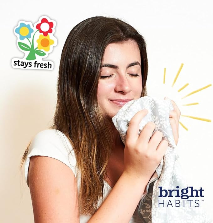 Bright Habits Sponge Set in Laurel Grey, 6 Pack Super Absorbent Washable Reusable Cleaning Sponges Made from Recycled Materials, Durable Eco Friendly Kitchen Sponges