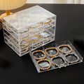 Earring Storage Box Organizer 5 Drawers Jewelry Organizer Acrylic Jewelry Storage Box Holder Compartment Transparent Display Storage Case Gift for Women Girls (30 Girds)