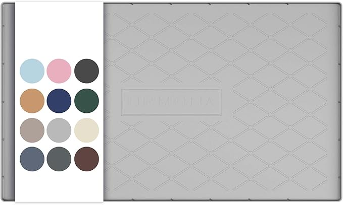 URMONA Under Sink Mat for Kitchen Waterproof, 22" x 14" Silicone Under Sink Mat for Shelf Liner Organizer, Cabinet Sink Protector Under Sink Liner for Bottom Kitchen, Bathroom(Light Grey)