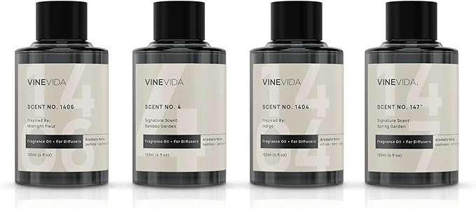 VINEVIDA Spring Collection (Pack of 4) - Diffuser Oil Set - Cold Air Diffuser Oil