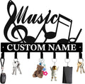 Personalized Custom Music Wall Hooks,Metal Music Room Art Clothes Hooks,Metal Music Wall Home Storage Decorative,For Front Door, Hallway, Kitchen, Bedroom,Keys,Hats (Style J)