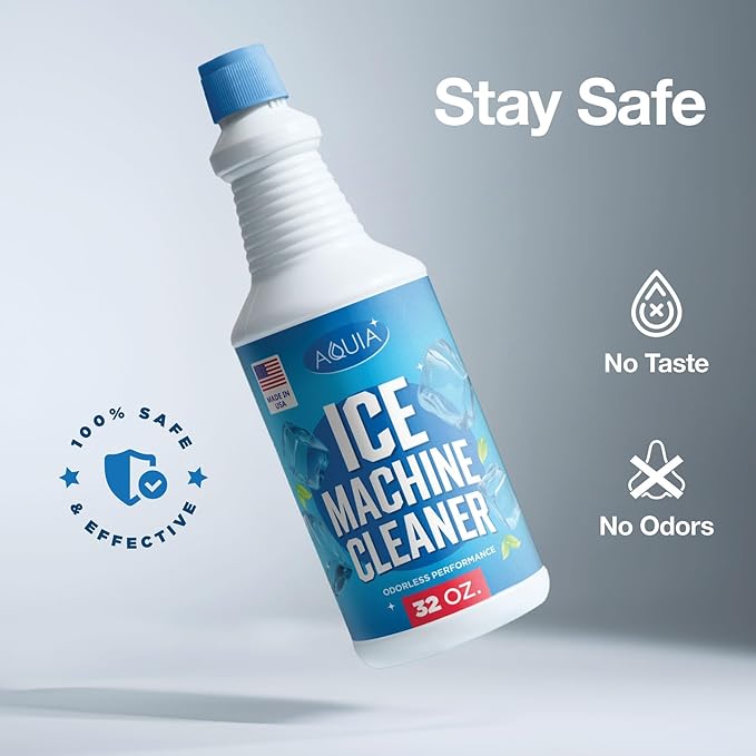 Ice Machine Cleaner and Descaler 32oz 2-Pack | Ice Maker Cleaner for All Brands; Opal, Scotsman, Manitowoc, Affresh, Active, etc. Countertop Icemaker Cleaners Solution | Icemaker Cleaners and Descaler
