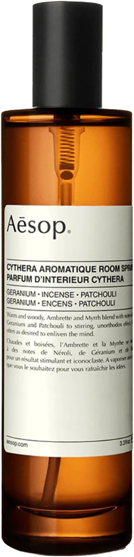 Aesop Cythera Aromatique Luxury Room Spray | Woody, Opulent, Spicy Aroma lasts for Several Hours | 3.4 oz / 100mL