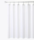 Biscaynebay Fabric Shower Stall Curtain Liners, White 66'' Width x72'' Length, Water Resistant Bathroom Curtains, Weighted Bottom Machine Washable