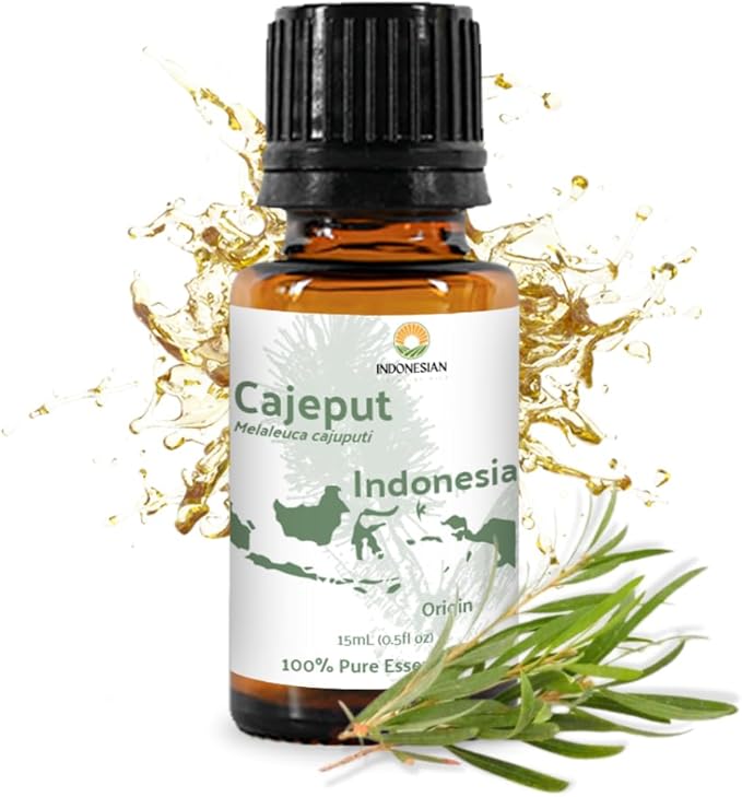 Cajeput Essential Oil (15ml) - Direct from Central Java, Indonesia - Essential Oils for Diffusers Aromatherapy; Essential Oils for Body; Massage Oils | 100% Pure Therapeutic Grade