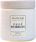 A Cheerful Giver - 28oz Large Scented Candle Jar with Lid- Zest for Life - 130 Hours of Burn Time, Gift for Women (Large, Rosé Bubbles)