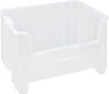 Hudson Exchange 20" x 15" x 12.5" (1 Pack) Plastic Giant Stackable Hopper Bin Container, Clear