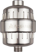 AquaBliss High Output Revitalizing Shower Filter - Reduces Dry Itchy Skin, Dandruff, Eczema, and Dramatically Improves The Condition of Your Skin, Hair and Nails - Brushed Nickel (SF100-BN)