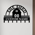 Personalized She Shed Metal Keys Hooks,Custom Name Keys Hooks,Black Wall Home Storage Decorative Hooks,Key Holder for Wall (Style C)