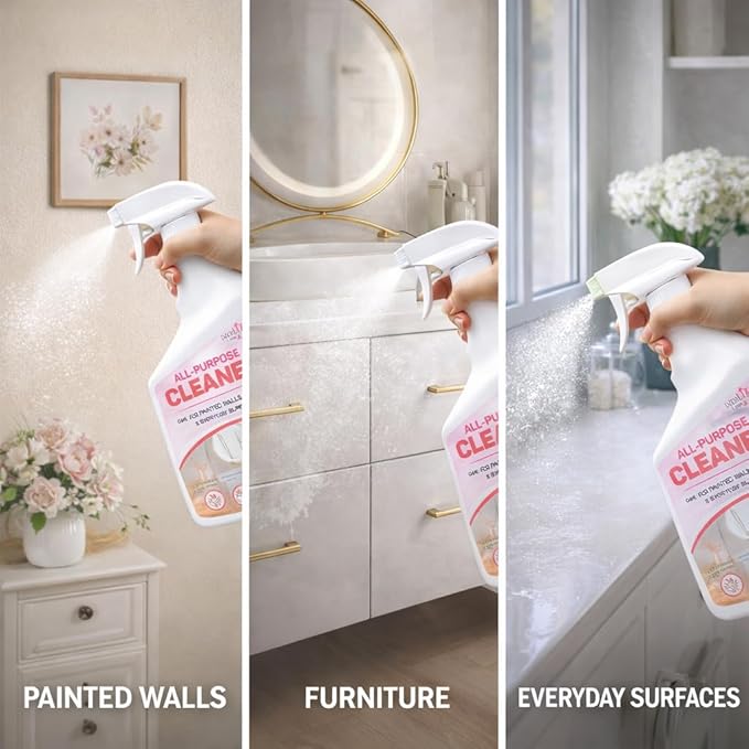 Noyatec All Purpose Cleaning Spray – Non-Toxic, Pet & Kid Safe, Multi-Surface Cleaner for Walls, Furniture, Counters, Bedrooms & Everyday Surfaces. Safe cleaner for Painted or Finished Surfaces.