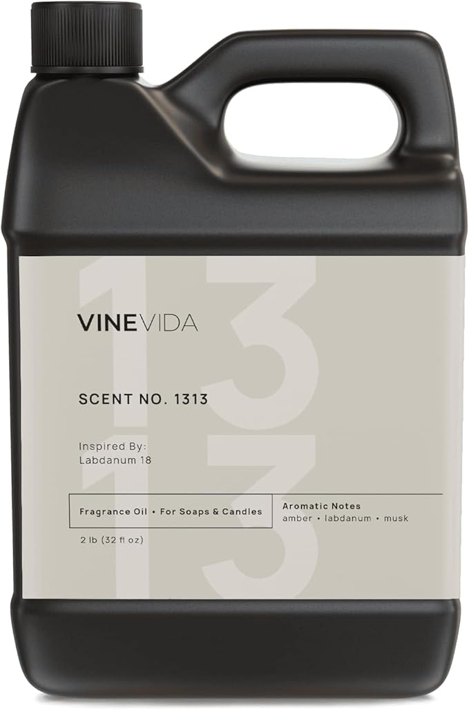 VINEVIDA Scent NO. 1313 Fragrance Oil - 32oz (2lbs) - Inspired by: Labdanum 18 Fragrance Oil for Candle Making - Made in USA Candle Scents Scents for Soap Making