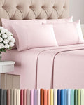 Full 6 Piece Sheet Set - Comfy Breathable & Cooling - Ultra Soft Hotel Luxury Bedding Set w/ 8-16 Inch Deep Pockets - 1 Flat & 1 Fitted Sheet & 4 Pillowcases - Wrinkle Free & Easy Care - Lavender Pink