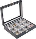 Stratalife Small Jewelry Box Jewelry Organizer Earring Holder Organizer Earring Box Organizer Jewelry Tray for Women Ring Case Display Trinket Storage for Drawer Gray