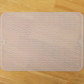 MicoYang Silicone Dish Drying Mat for Multiple Usage,Easy clean,Eco-friendly,Heat-resistant Silicone Mat for Kitchen Counter or Sink,Refrigerator or drawer liner Translucent L 16 inches x 12 inches