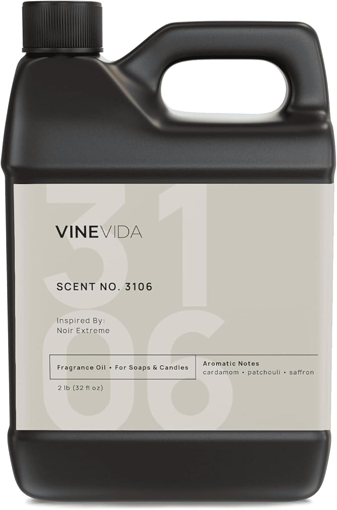 VINEVIDA Scent NO. 3106 Fragrance Oil - 32oz (2lbs) - Inspired by: Noir Extreme Fragrance Oil for Candle Making - Made in USA Candle Scents Scents for Soap Making