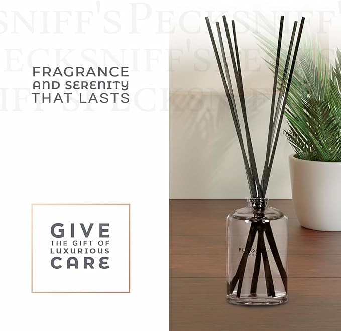 Pecksniff's Black Diffuser | Luxurious Amber & Exotic Oud Wood Scent | Hotel Home Fragrance Diffuser | 100 ml/3.38 Fl Oz