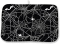 Halloween Dish Drying Mat 18 x 24 Inch Bat Spider Web Drying Mat for Kitchen Counter Absorbent Spiders Black Dishes Dry Pad for Drainer Rack Kitchen Fast Dry