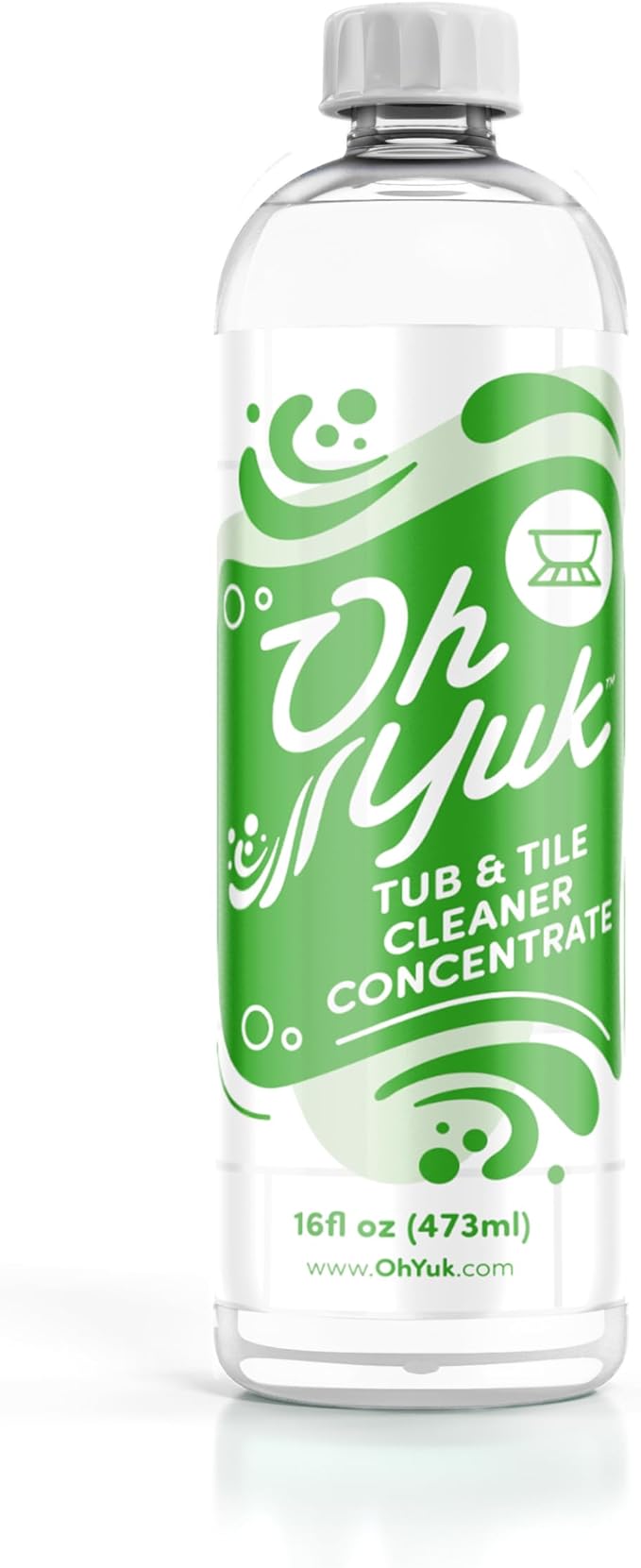 Oh Yuk Tub and Tile Cleaner – Concentrate Refill Makes 4 Bottles | Dissolves Soap Scum and Grime | Use on Tubs, Tile, and Shower Walls | Biodegradable, Vegan, Cruelty-Free | Made in USA